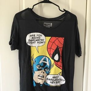 Marvel Vintage Tee- Black w Spiderman Sz XL